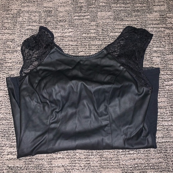 Leather and Lace blouse - Picture 1 of 2